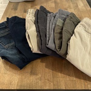 7 pairs of cat and jack size 4 little boy pants